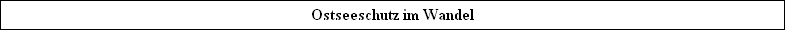 Ostseeschutz im Wandel